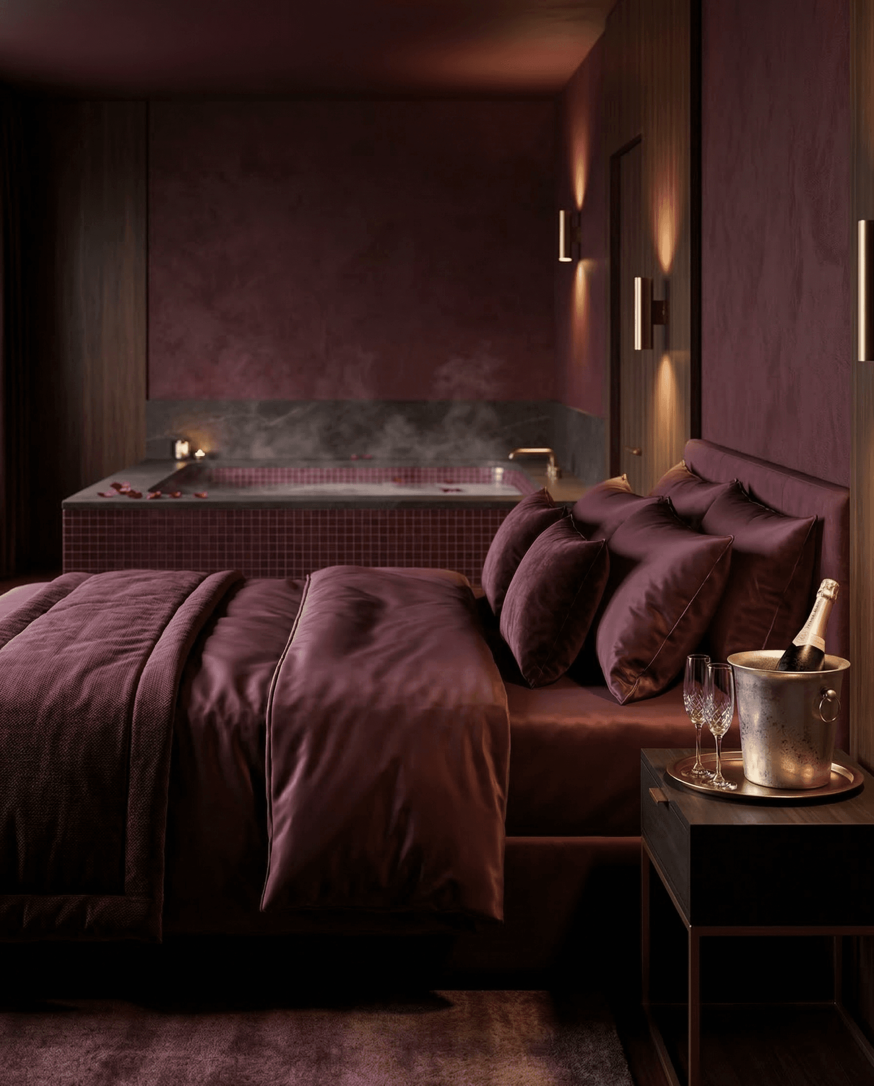 Création de site de réservation directe pour Love Room et suite romantique avec vente d'extras